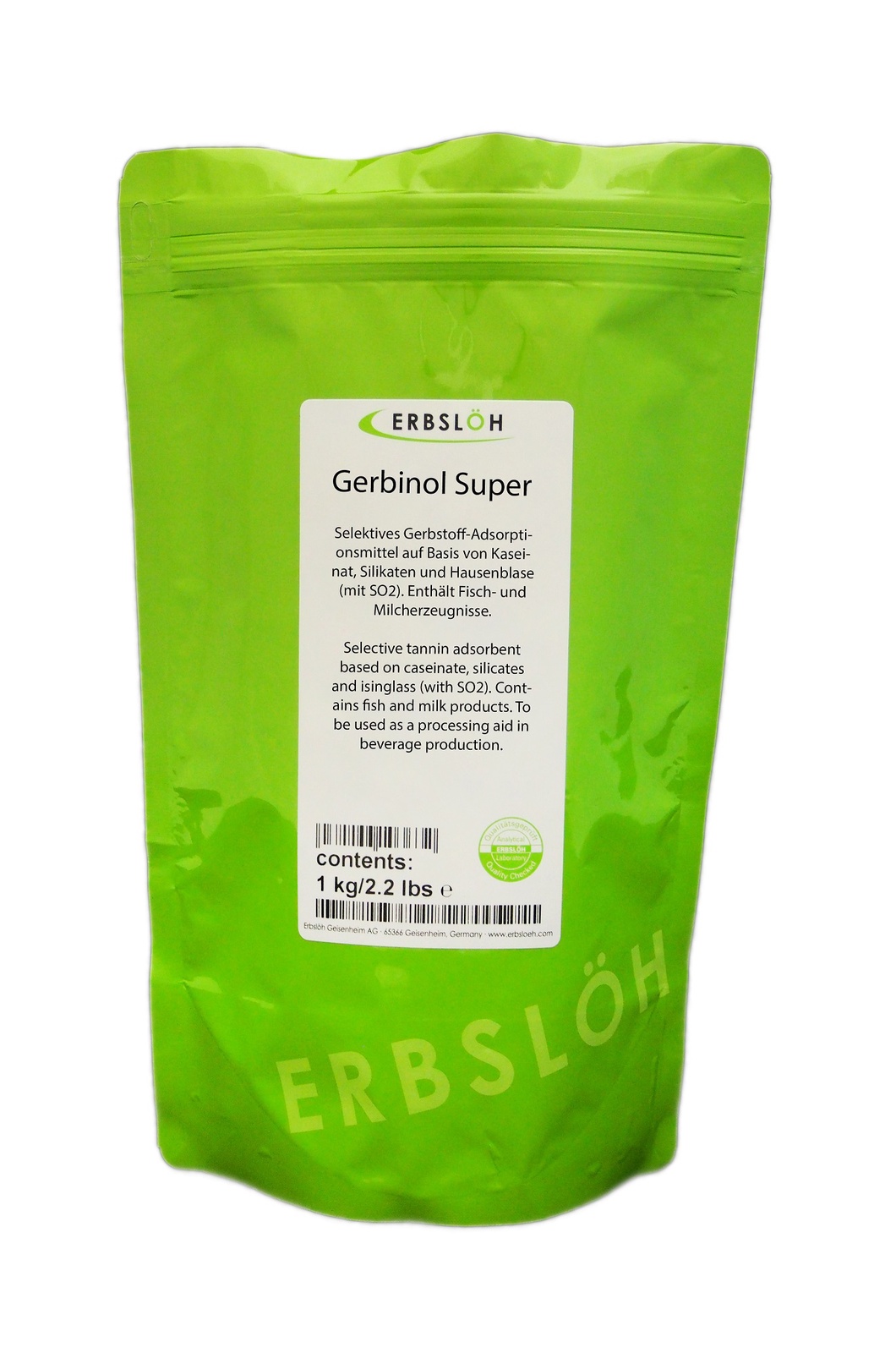 GERBINOL SUPER 1 kg - selektivno sredstvo za adsorbcijo čreslovin