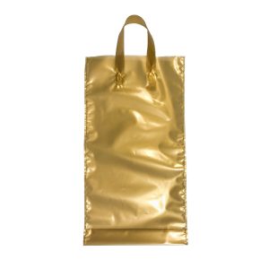 Darilna PVC vrečka za vino 2 litra v zlati barvi