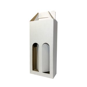 DARILNI KARTON ZA VINO 2 STEKLENICI 0,75 l – BELI